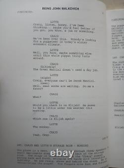 Being John Malkovich (1995) Original Movie Script Final Version