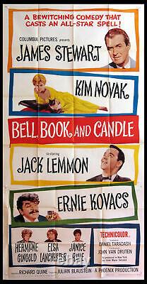 Bell Book And Candle James Stewart Kim Novak 1958 3-sheet Movie Poster