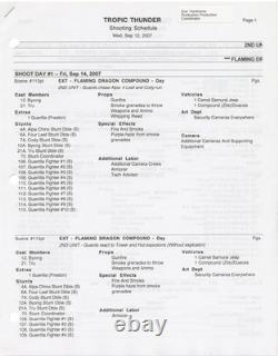 Ben Stiller TROPIC THUNDER Original screenplay for the 2008 film 2007 #162762