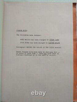 Beyond the Valley of the Dolls (1969) ORIGINAL Russ Meyer Movie Script