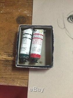 Big Eyes Movie Props Set. Sketch And Paint