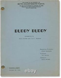 Billy Wilder BUDDY BUDDY Original screenplay for the 1981 film #145696