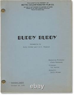 Billy Wilder BUDDY BUDDY Original screenplay for the 1981 film #145696