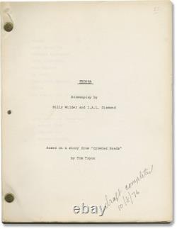 Billy Wilder FEDORA Original screenplay for the 1978 film 1976 #146256