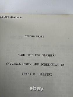 Blaxploitation Horror Film The Skid Row Slasher Screenplay Draft 2 Frank Saletri
