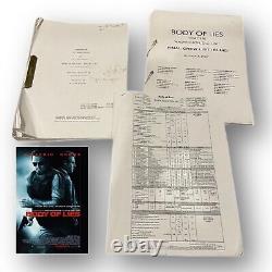 Body Of Lies Original Movie Script Call Sheet DiCaprio Russel Crowe Ridley Scott