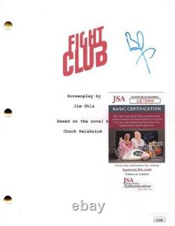Brad Pitt Signed Autograph Fight Club Full Movie Script Screenplay with Ed Norton
