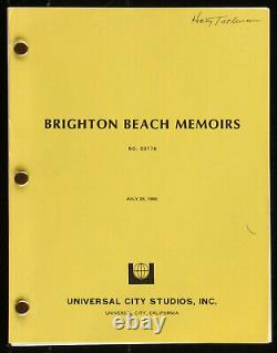 Brighton Beach Memoirs Original Movie Script 1985 / Neil Simon Comedy