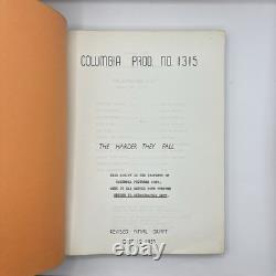 Budd Schulberg HARDER THEY FALL Original screenplay for the 1956 film #145319