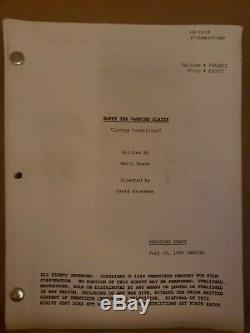 Buffy the Vampire Slayer Film Cells prop from set of Season 1 & Original Script