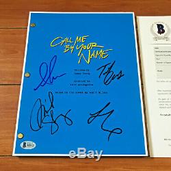 CALL ME BY YOUR NAME SIGNED MOVIE SCRIPT BY 4 CAST with BECKETT TIMOTHEE CHALAMET