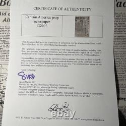 CAPTAIN AMERICA movie prop production Original COA NEWSPAPER Comic Book Art X1