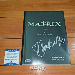 CARRIE ANNE MOSS SIGNED THE MATRIX FULL 133 PAGE MOVIE SCRIPT with BECKETT BAS COA