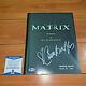 Carrie Anne Moss Signed The Matrix Full 133 Page Movie Script With Beckett Bas Coa