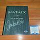 Carrie Anne Moss Signed The Matrix Full 133 Page Movie Script With Beckett Bas Coa