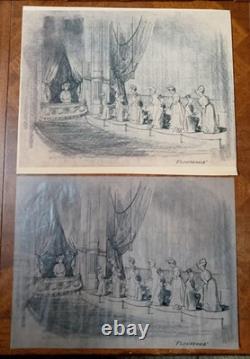 CBS Television Studio Original Pencil Set Art Film Designs Lot of 18 1960-70's