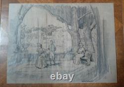 CBS Television Studio Original Pencil Set Art Film Designs Lot of 18 1960-70's