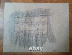 CBS Television Studio Original Pencil Set Art Film Designs Lot of 18 1960-70's CBS Television Studio Original Pencil Set Art Film Designs Lot of 18 1960-70's