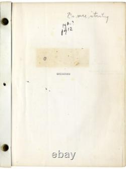 CHINATOWN ca. 1973 Jack Nicholson's copy of early draft film script