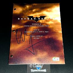 CHRISTIAN BALE SIGNED BATMAN BEGINS MOVIE SCRIPT SCREENPLAY with BECKETT BAS COA