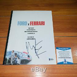 CHRISTIAN BALE SIGNED FORD VS FERRARI SIGNED MOVIE SCRIPT with BECKET BAS COA FYC
