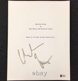 CHRISTIAN BALE Signed AMERICAN PSYCHO Movie Script Cover Auto with BAS Beckett COA