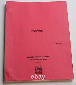 COCOON / 1984 Original Movie Script Ron Howard, Sci Fi, Aliens return to earth