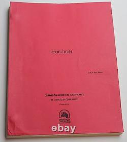 COCOON / 1984 Original Movie Script Ron Howard, Sci Fi, Aliens return to earth