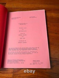 COMMAND 5 ORIGINAL 1983 TV MOVIE SCRIPT Signed by cast Wings Hauser