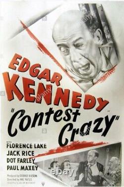 CONTEST CRAZY / Julian Woodward 1948 Screenplay, EDGAR KENNEDY short film