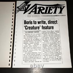 CREATURE Unmade Monster Movie Script Deluxe Sales Package Photos + COA