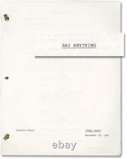 Cameron Crowe SAY ANYTHING. SAY ANYTHING Archive of three screenplays #150024