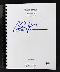 Charlie Sheen Authentic Signed Major League Movie Script BAS Witnessed