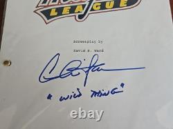 Charlie Sheen Signed Major League Movie Script Wild Thing Imscribed JSA COA