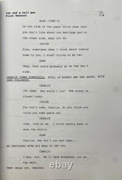 Charlie Sheen Signed Two and a half Men Movie Script PSA AH99283