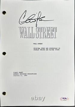 Charlie Sheen Signed'Wall Street' Full Movie Script PSA AH99254