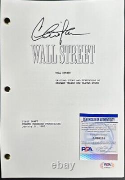 Charlie Sheen Signed'Wall Street' Full Movie Script PSA AH99254