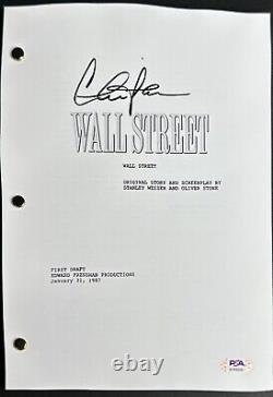 Charlie Sheen Signed'Wall Street' Full Movie Script PSA AH99258