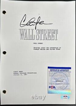 Charlie Sheen Signed'Wall Street' Full Movie Script PSA AH99258