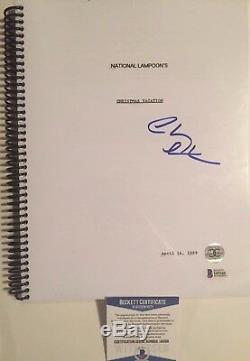 Chevy Chase Autographed National Lampoon's Movie Script Beckett COA