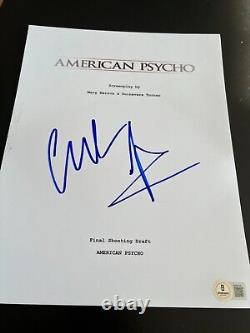 Christian Bale Signed Autograph Movie Script American Psycho Beckett Bas Auto D