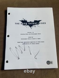 Christian Bale Signed Movie Script, The Dark Knight Rises, Beckett