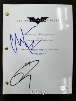 Christian Bale & Tom Hardy signed Dark Knight Movie Script autograph Beckett BAS