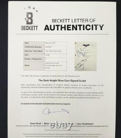 Christian Bale & Tom Hardy signed Dark Knight Movie Script autograph Beckett BAS