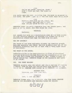 Christian Slater Winona Rider HEATHERS Original screenplay for the 1989 #161161