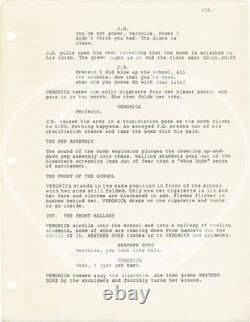 Christian Slater Winona Rider HEATHERS Original screenplay for the 1989 #161161