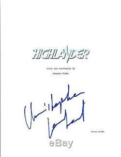 Christopher Lambert Signed Autographed HIGHLANDER Full Movie Script COA VD