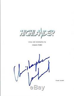 Christopher Lambert Signed Autographed HIGHLANDER Full Movie Script COA VD