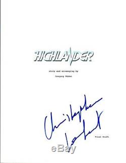 Christopher Lambert Signed Autographed HIGHLANDER Full Movie Script COA VD