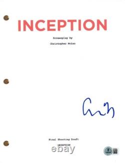 Christopher Nolan Inception Signed Autograph Movie Script Screenplay Beckett